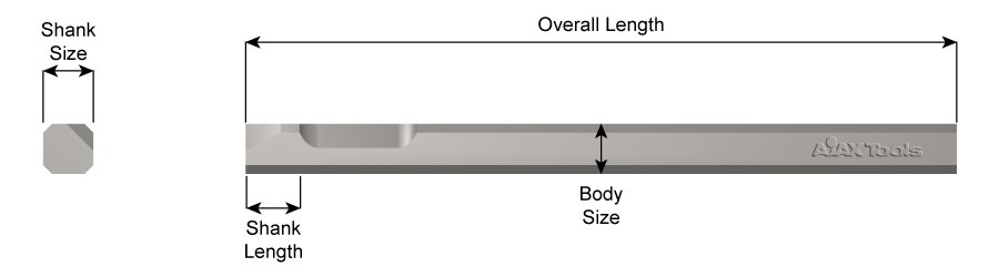 IR Shank, Weld Flux Scaler, Blank Chisel, 12" Long 381-12