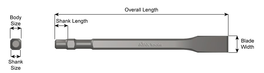 Master Power, Weld Flux Scaler, Flat Chisel, 18" Long 386-18