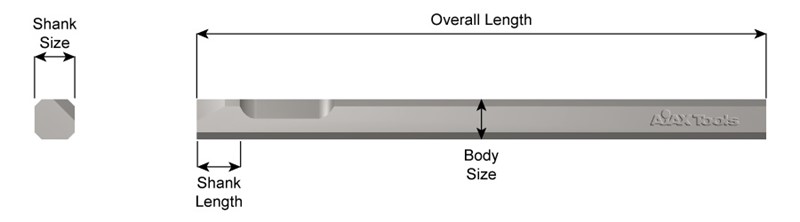 IR Shank, Weld Flux Scaler, Blank Chisel, 12" Long 381-12