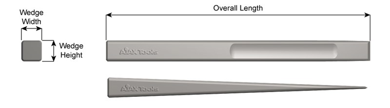 Flange Wedge, 7/8" High, 7/8" Wide, 11" Long 875