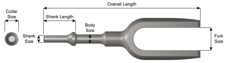 .401 Shank, Ball Joint & Tie Rod Separator Fork Tool, 1-1/4" Size, 7-1/4" Long 903-1-1/4